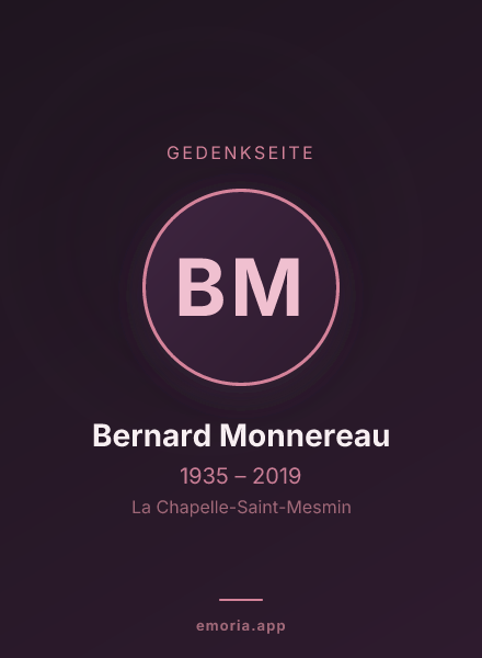 Gedenkportrait von Bernard Monnereau
