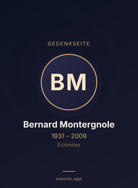 Gedenkportrait von Bernard Montergnole