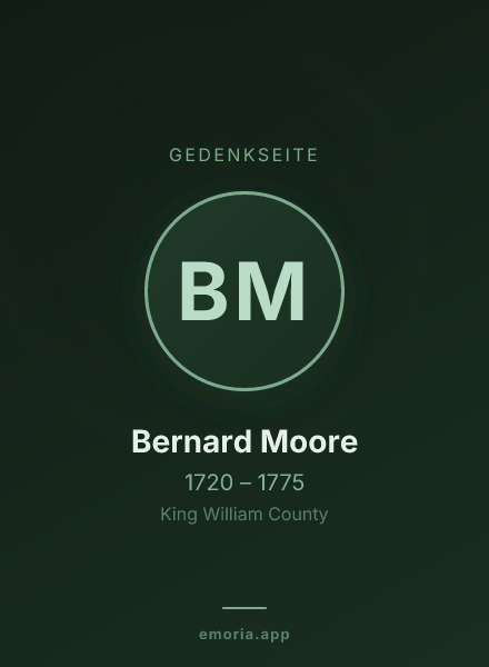 Gedenkportrait von Bernard Moore