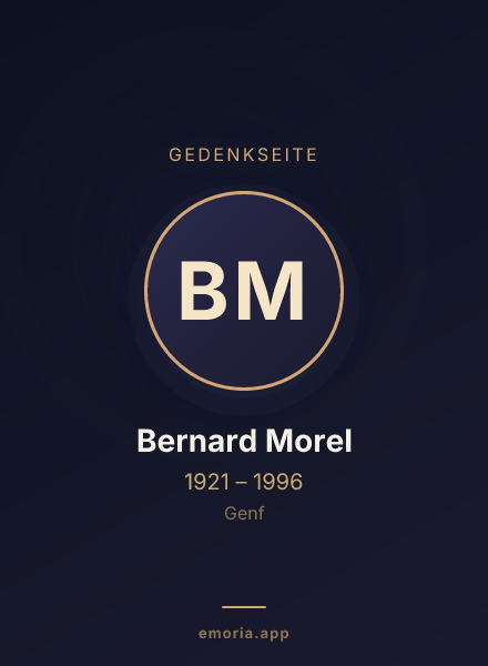 Gedenkportrait von Bernard Morel
