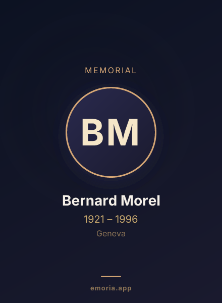 Memorial portrait of Bernard Morel