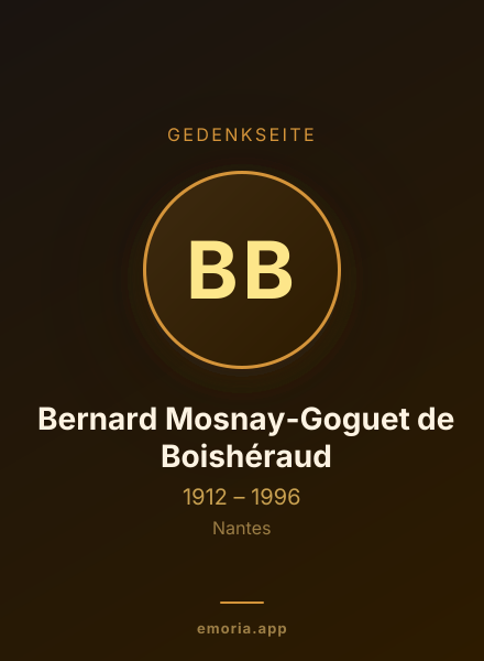 Gedenkportrait von Bernard Mosnay-Goguet de Boishéraud