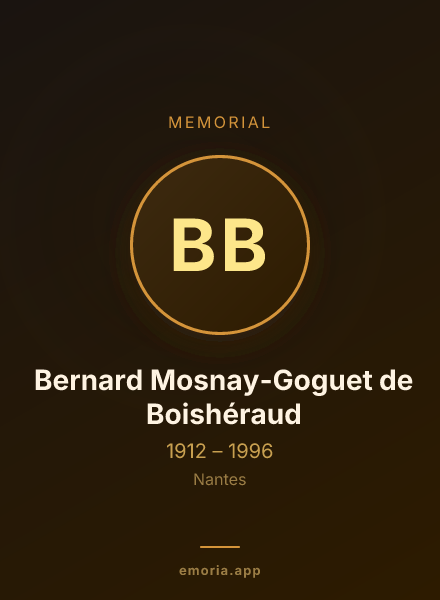 Memorial portrait of Bernard Mosnay-Goguet de Boishéraud