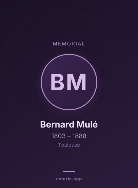 Memorial portrait of Bernard Mulé