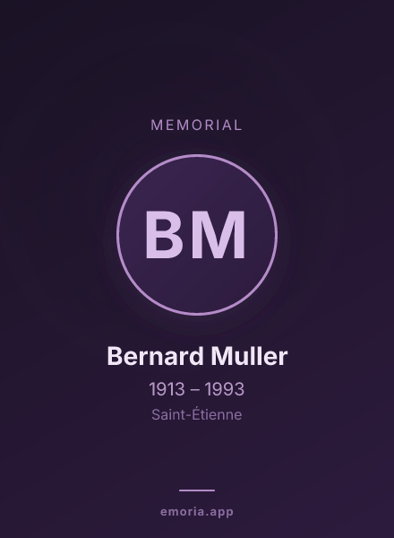 Memorial portrait of Bernard Muller