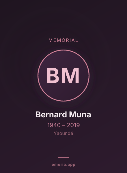 Memorial portrait of Bernard Muna