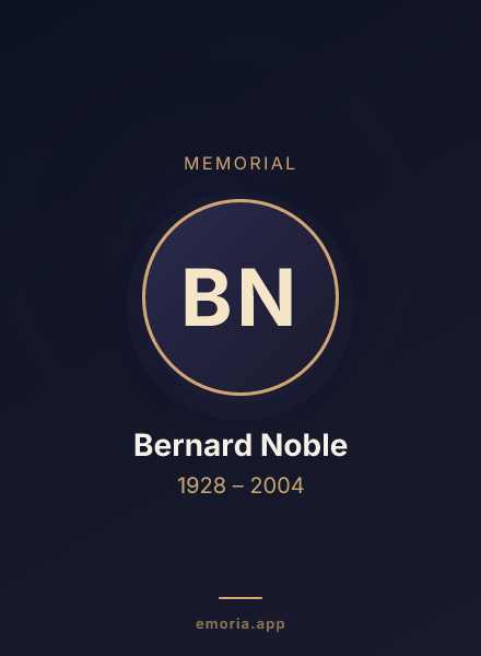 Memorial portrait of Bernard Noble