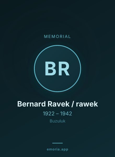 Memorial portrait of Bernard Ravek / rawek