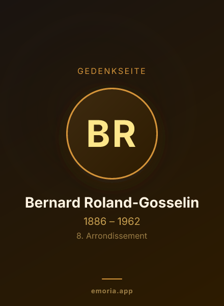 Gedenkportrait von Bernard Roland-Gosselin