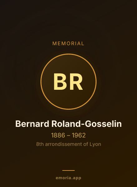 Memorial portrait of Bernard Roland-Gosselin