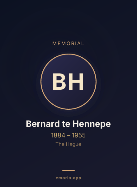 Memorial portrait of Bernard te Hennepe