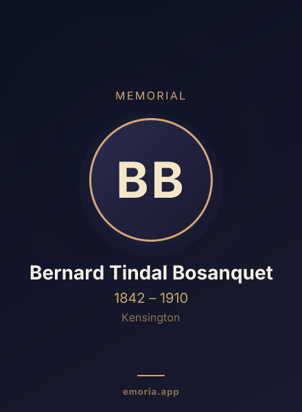 Memorial portrait of Bernard Tindal Bosanquet