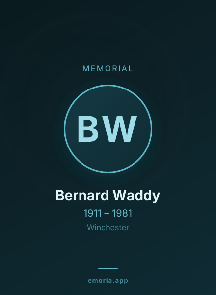 Memorial portrait of Bernard Waddy