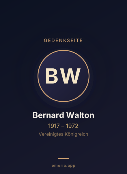Gedenkportrait von Bernard Walton