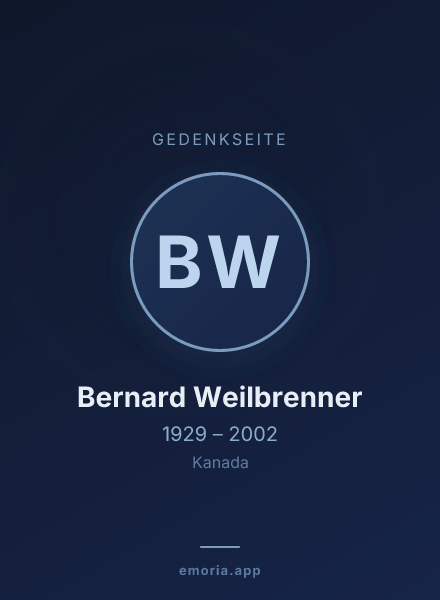 Gedenkportrait von Bernard Weilbrenner