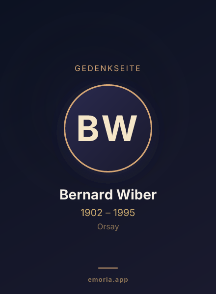 Gedenkportrait von Bernard Wiber