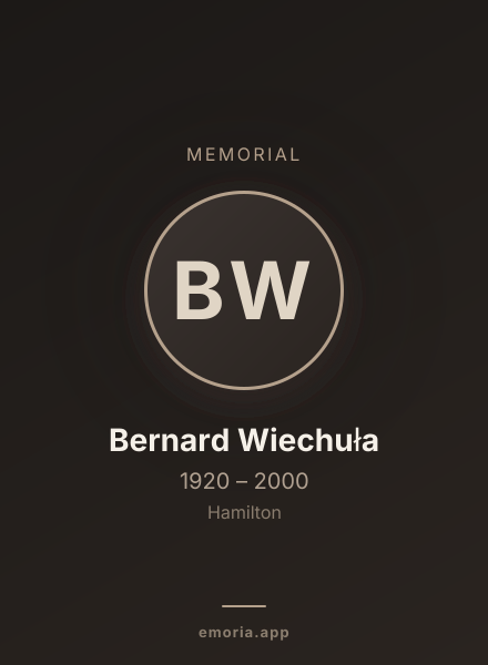 Memorial portrait of Bernard Wiechuła