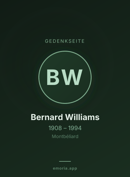 Gedenkportrait von Bernard Williams