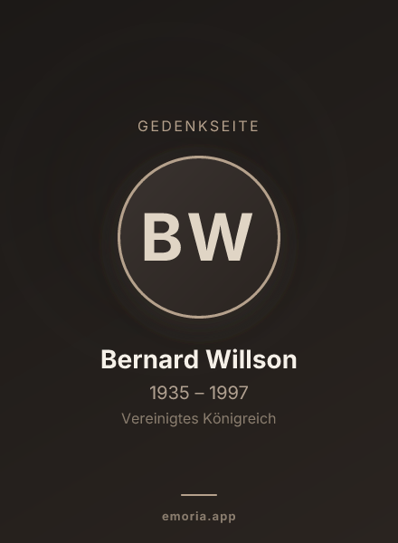 Gedenkportrait von Bernard Willson