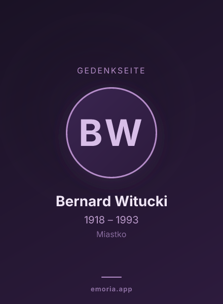 Gedenkportrait von Bernard Witucki