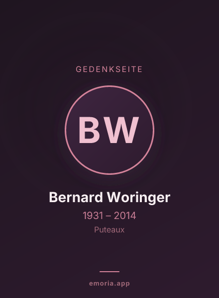 Gedenkportrait von Bernard Woringer