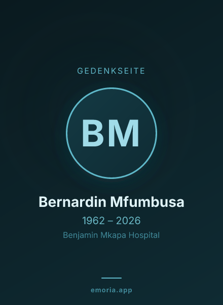 Gedenkportrait von Bernardin Mfumbusa