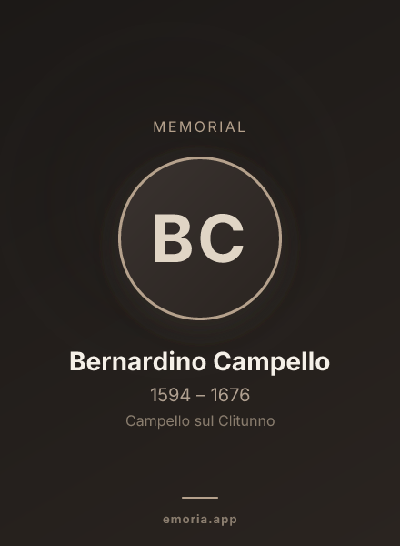 Memorial portrait of Bernardino Campello