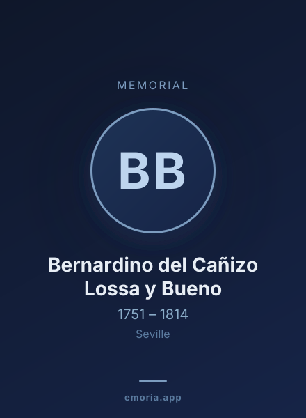 Memorial portrait of Bernardino del Cañizo Lossa y Bueno