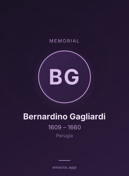Memorial portrait of Bernardino Gagliardi