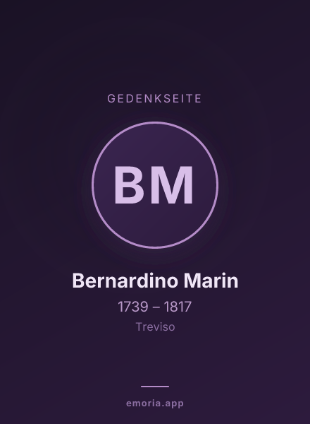 Gedenkportrait von Bernardino Marin