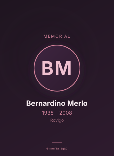 Memorial portrait of Bernardino Merlo