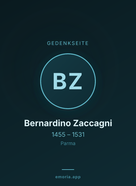 Gedenkportrait von Bernardino Zaccagni