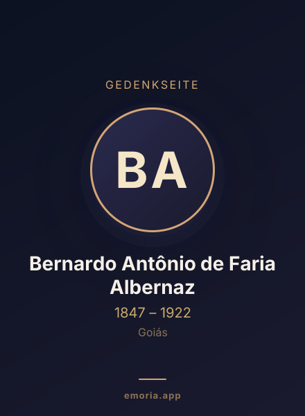 Gedenkportrait von Bernardo Antônio de Faria Albernaz