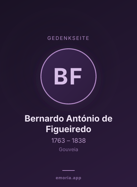 Gedenkportrait von Bernardo António de Figueiredo