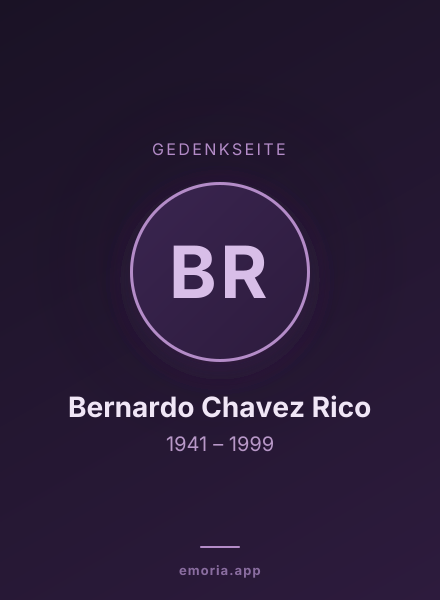 Gedenkportrait von Bernardo Chavez Rico