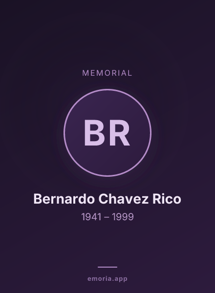 Memorial portrait of Bernardo Chavez Rico