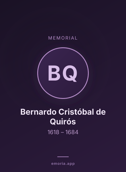 Memorial portrait of Bernardo Cristóbal de Quirós