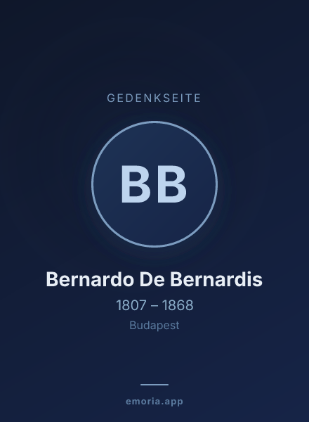 Gedenkportrait von Bernardo De Bernardis