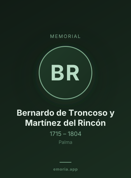 Memorial portrait of Bernardo de Troncoso y Martínez del Rincón