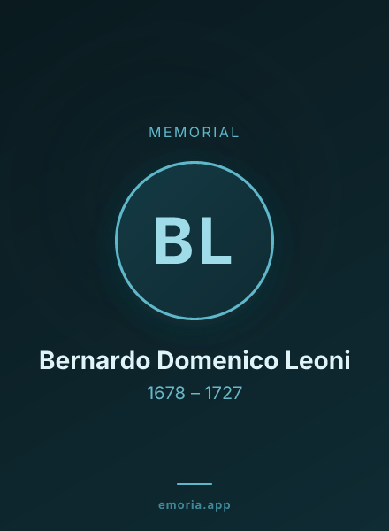 Memorial portrait of Bernardo Domenico Leoni