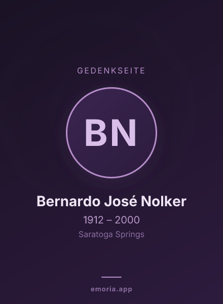 Gedenkportrait von Bernardo José Nolker