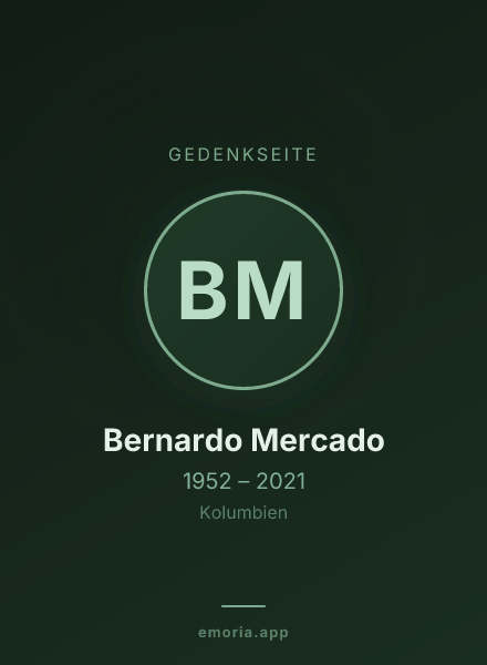 Gedenkportrait von Bernardo Mercado