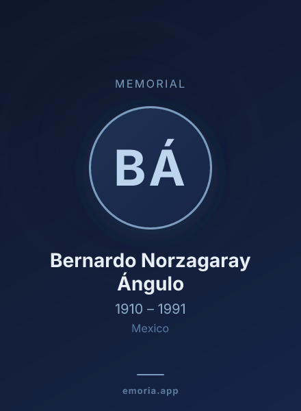Memorial portrait of Bernardo Norzagaray Ángulo