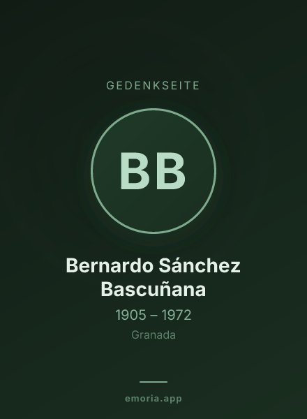 Gedenkportrait von Bernardo Sánchez Bascuñana