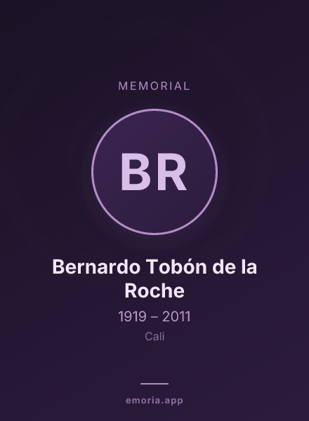 Memorial portrait of Bernardo Tobón de la Roche