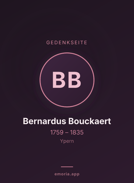 Gedenkportrait von Bernardus Bouckaert