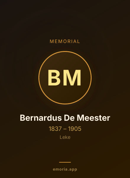 Memorial portrait of Bernardus De Meester