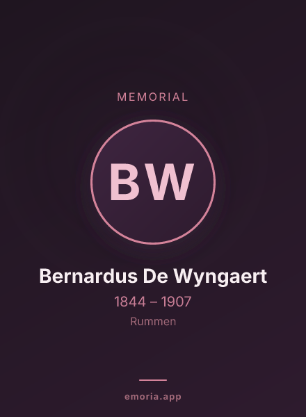 Memorial portrait of Bernardus De Wyngaert