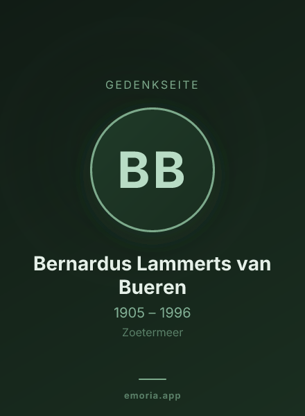 Gedenkportrait von Bernardus Lammerts van Bueren