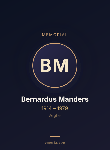 Memorial portrait of Bernardus Manders